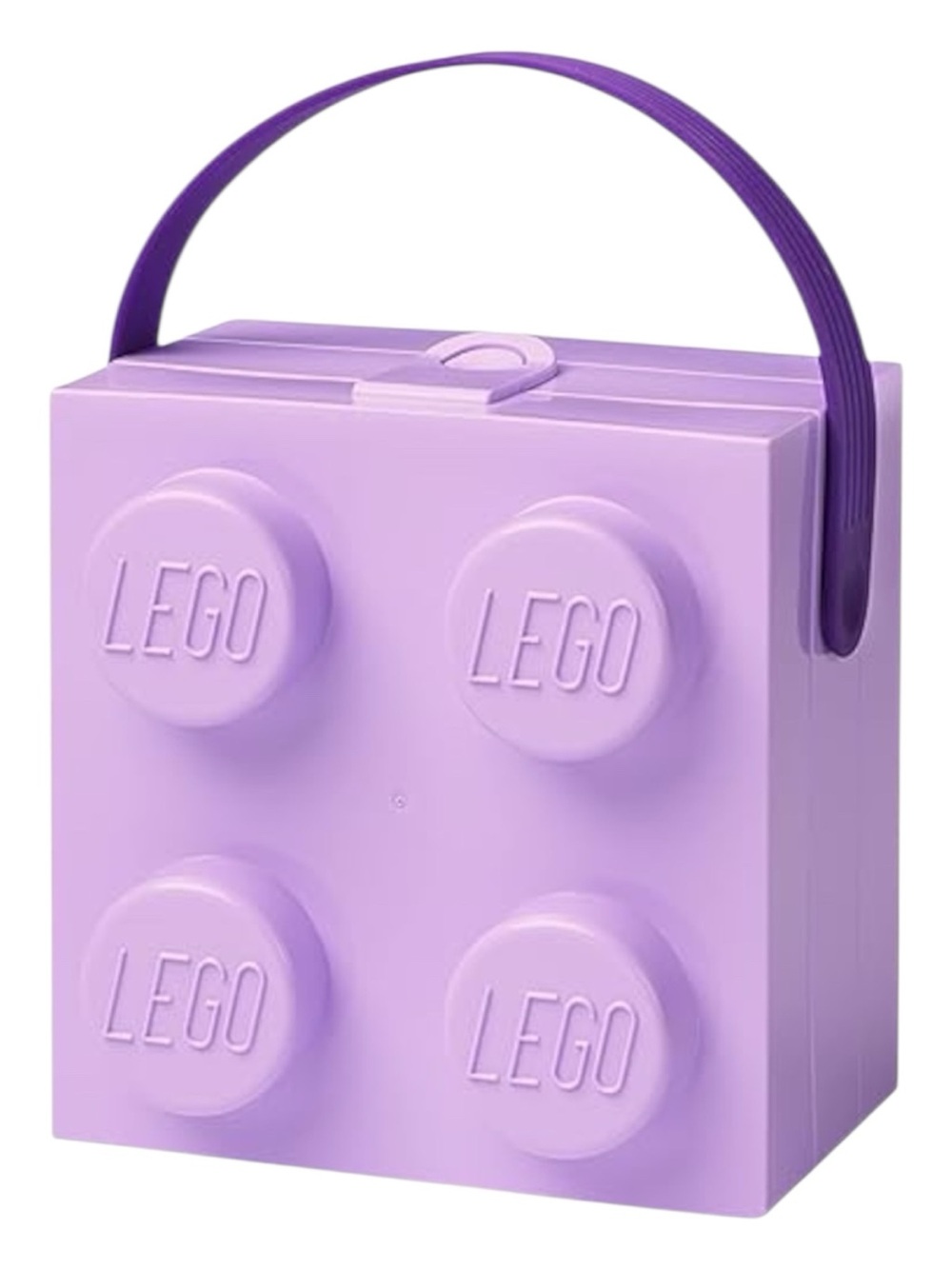 LEGO Purple Brick Lunch Box Storage Case Handle
